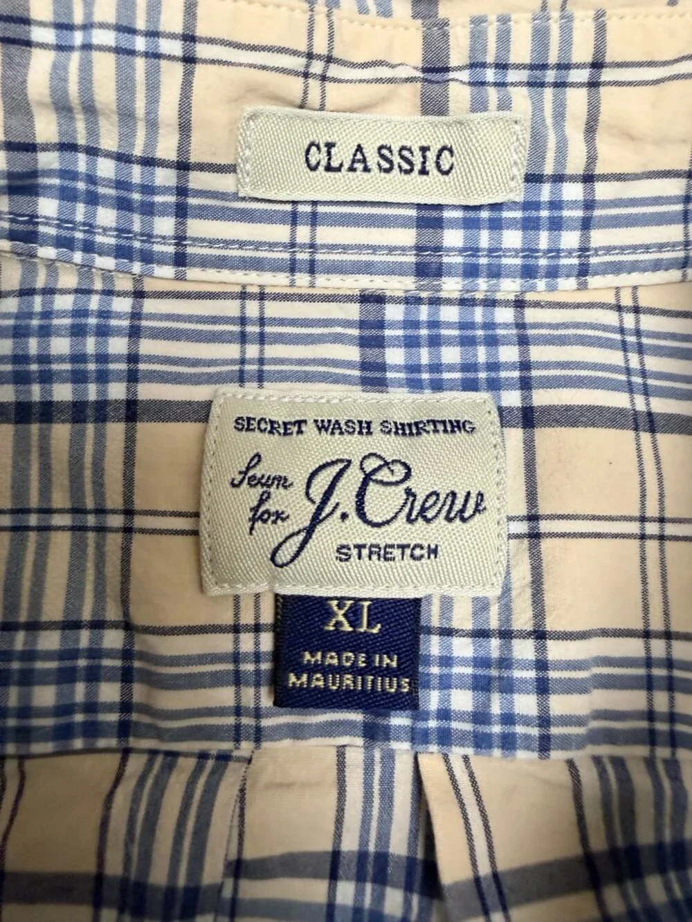 J. CREW | Men's | Secret Wash Classic Fit Button-Down Shirt | Size XL